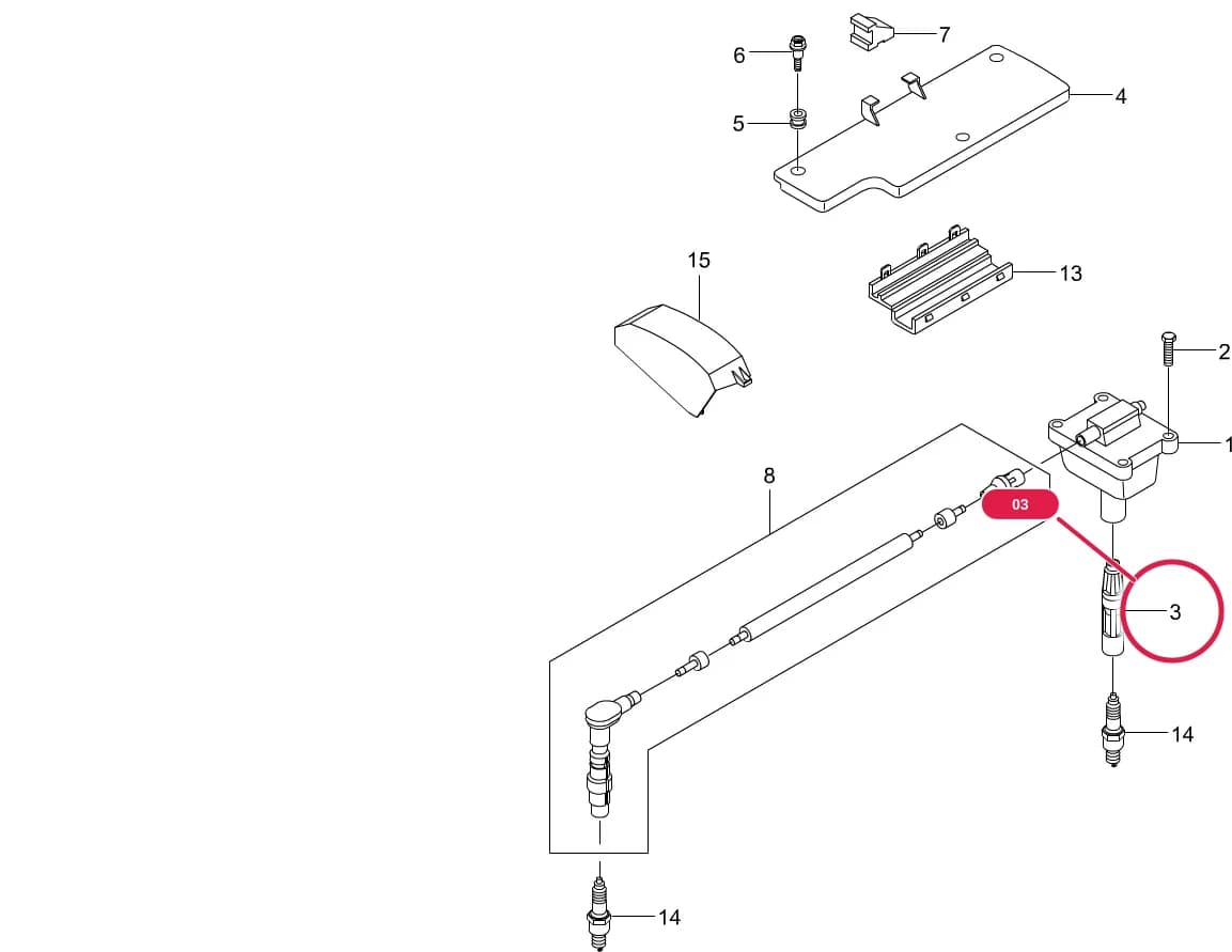 Actyon — Engine › 1440 IGNITION COIL(E23)