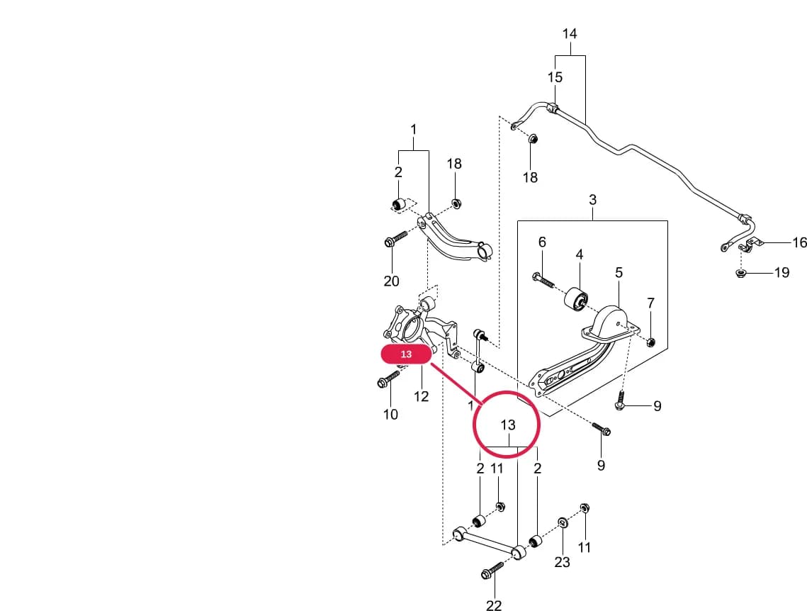 Korando C — Chassis › 4520 REAR SUSPENSION(MULTI LINK)