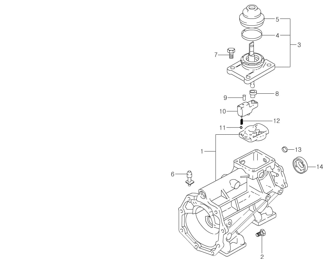 Musso — Power Train System › 3124 SHIFTER & EXTENTION-T5WC(1)