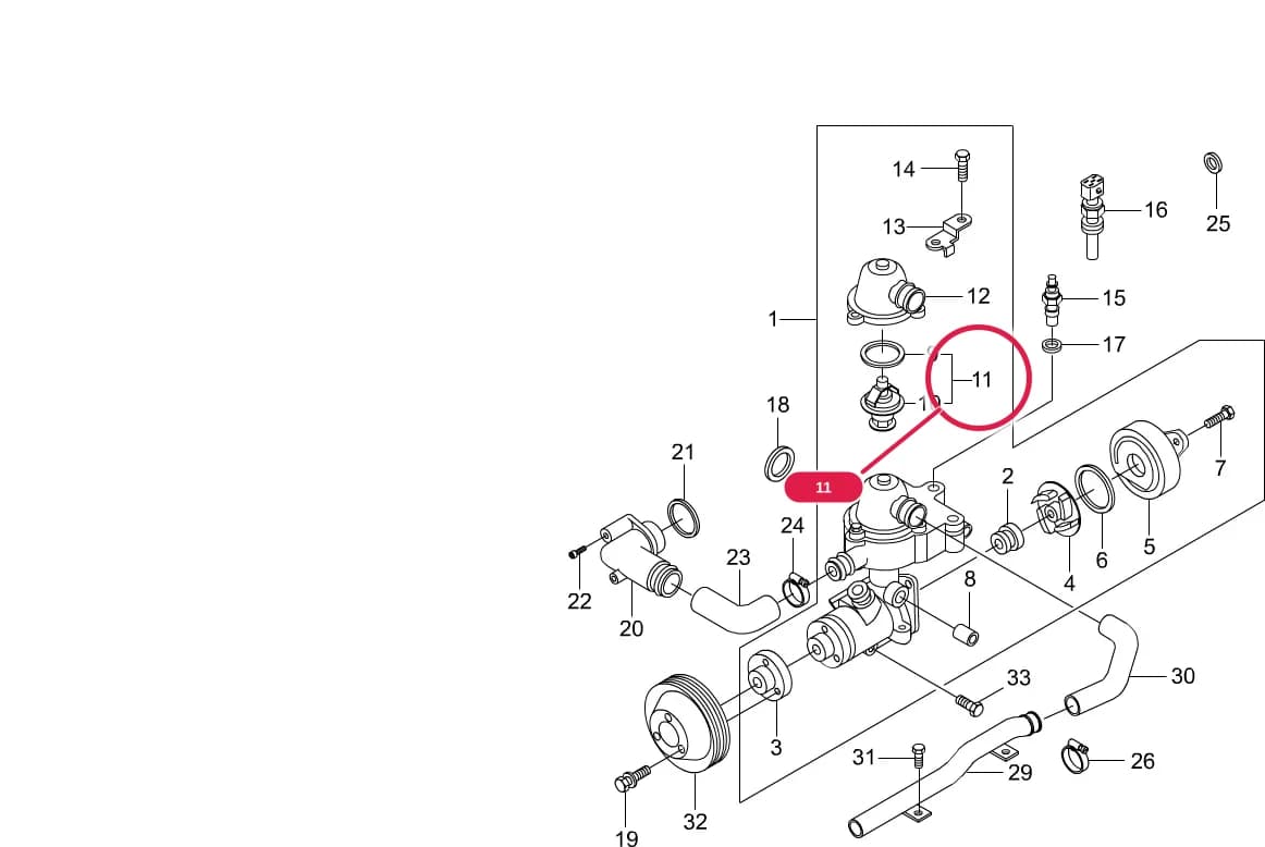 Musso — Engine › 1522 COOLING SYSTEM(E32)