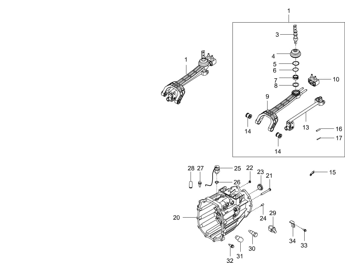 New Rodius — Power Train System › 3166 SHIFTER & EXTENSION (6M/T)
