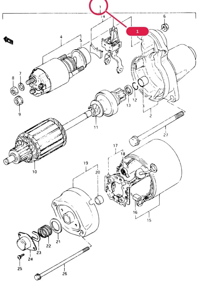 3DR,5DR:<-31100-84210 — SB308-2 (E01) — Engine Electrical › 48 - STARTING MOTOR (AT)
