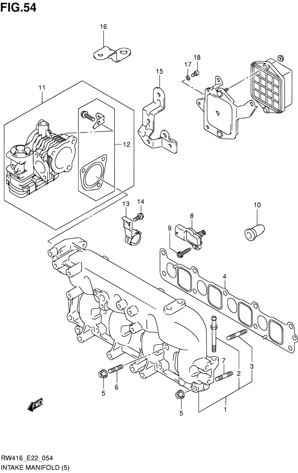 RW419D-2 (MAGYAR) — Engine › 54 - INTAKE MANIFOLD (RW419D)