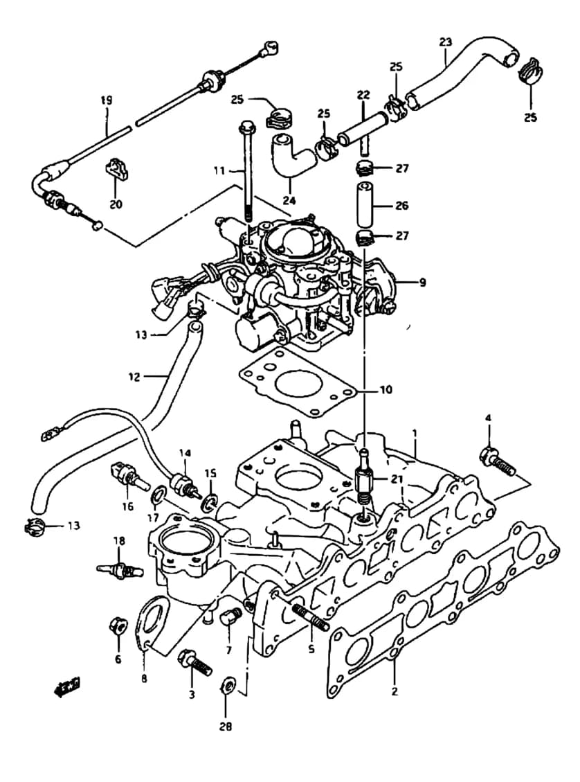 SE416 (Santana) — Engine › 10 - INL. MAN. INJ. TYPE 1