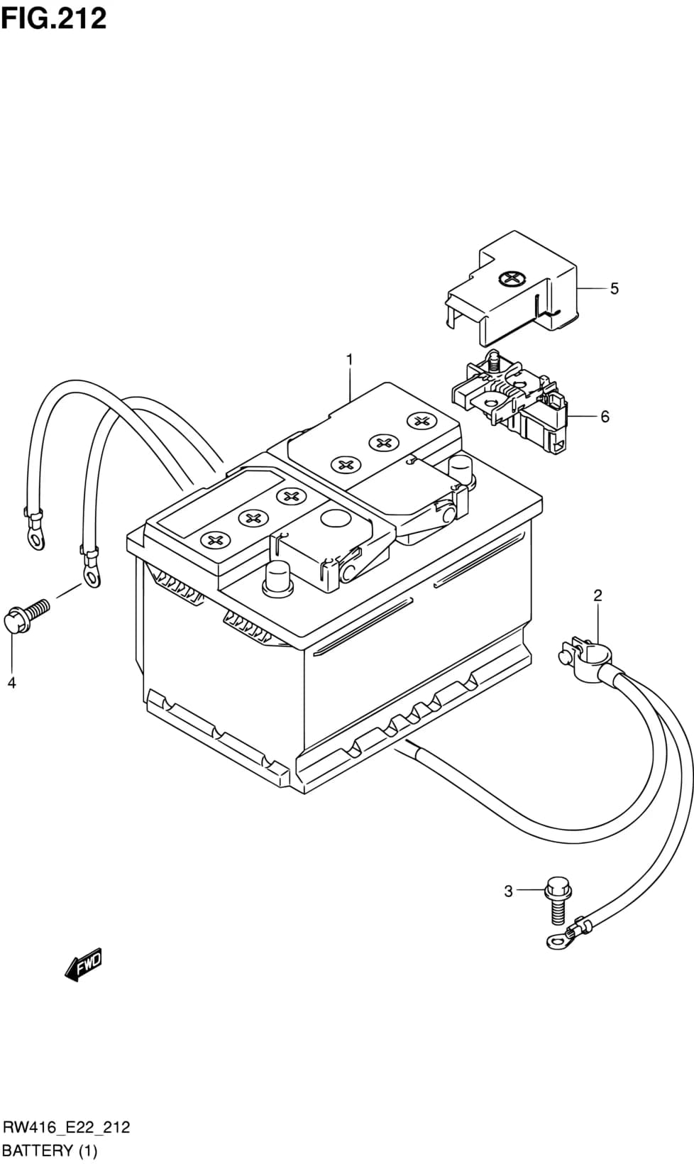 RW415-2 (MAGYAR) — Engine Electrical › 212 - BATTERY (GASOLINE,LPG)