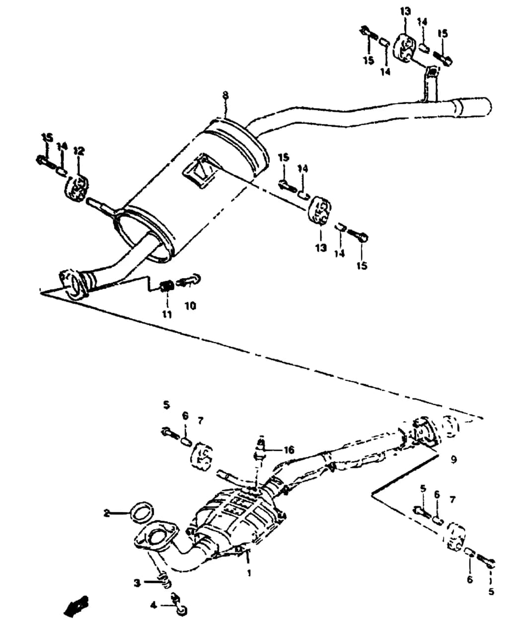 SJ413 E-III (Santana) — Exhaust › 16 - MUFFLER