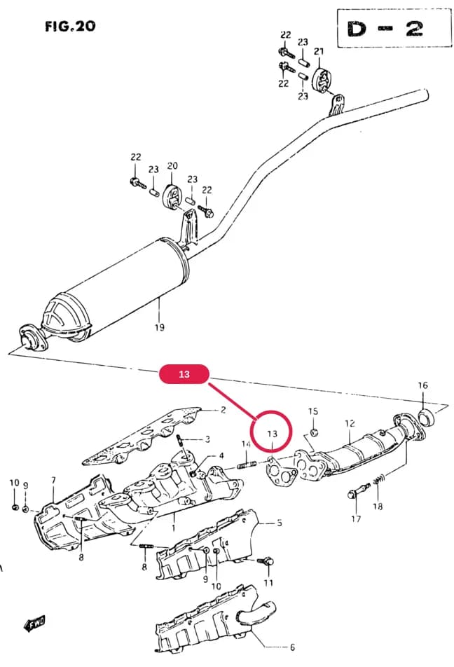SK410-3 (E01) — Exhaust › 20 - MUFFLER (T/K)
