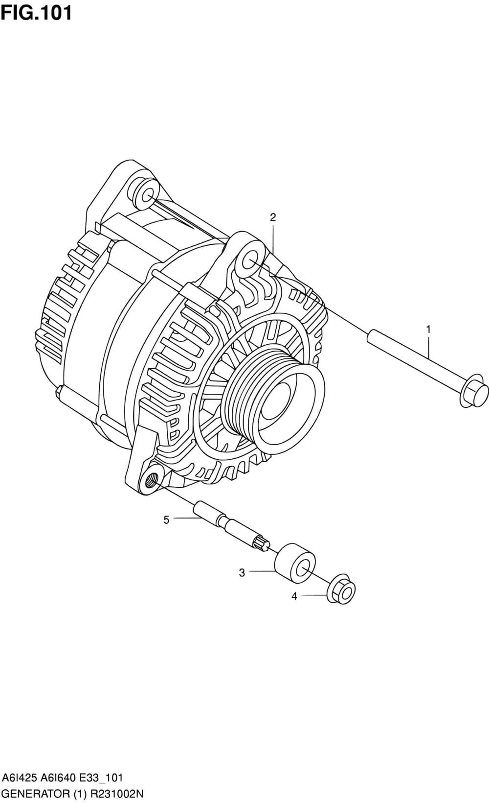 A6I425 (E33:MY 2009) — Engine Electrical › 101 - GENERATOR (QR25DE)