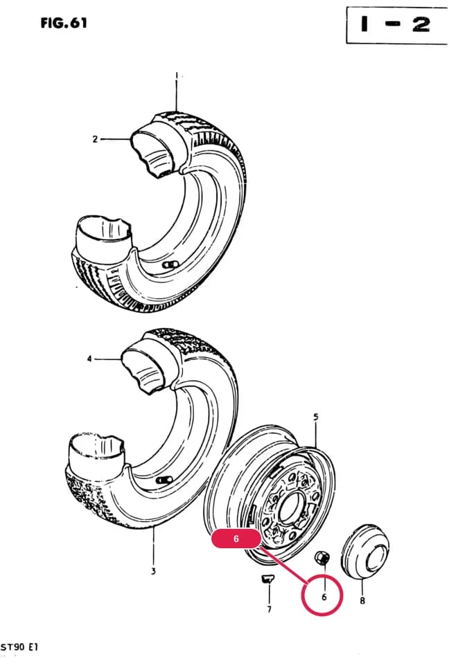 ST90 — Suspension › 61 - WHEEL - TIRE