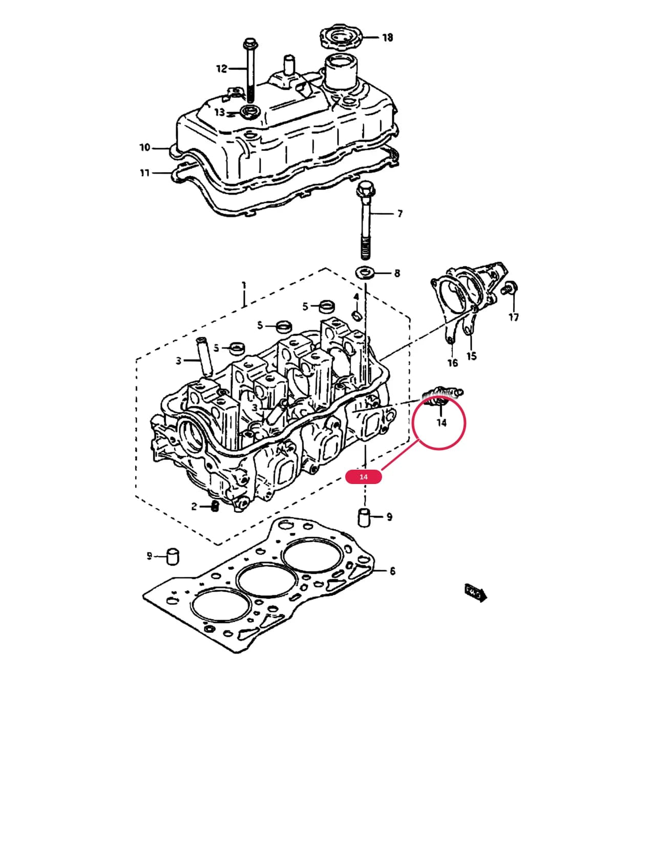 SA310 (E01) — Engine › 2 - CYLINDER HEAD AND COVER