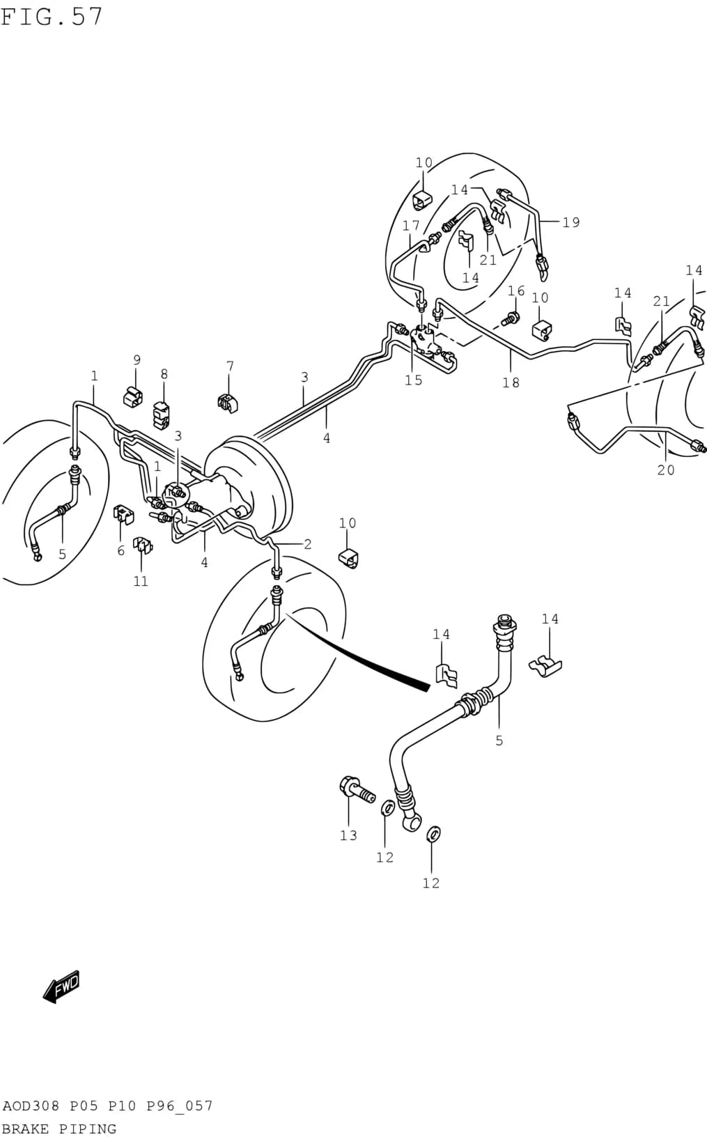AOD308 (P05,P10,P96) — Brake › 57 - BRAKE PIPING