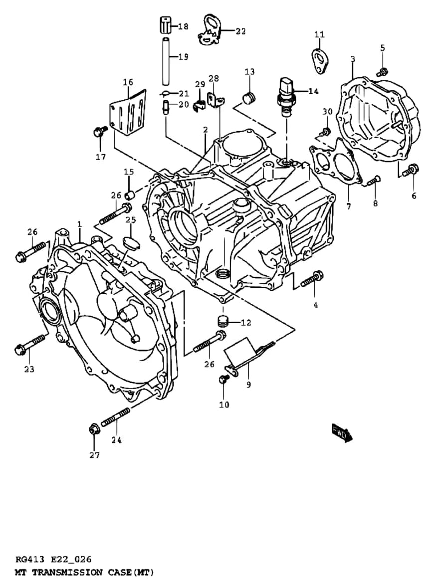 RG413-3 — Transmission › 26 - MT TM CASE (MT)