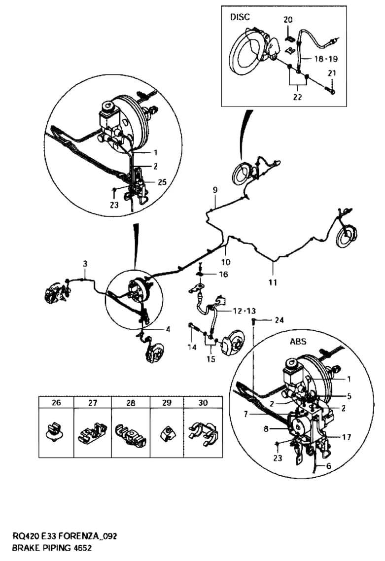 RQ420 (MY 2005) — Brake › 92 - BRAKE PIPING