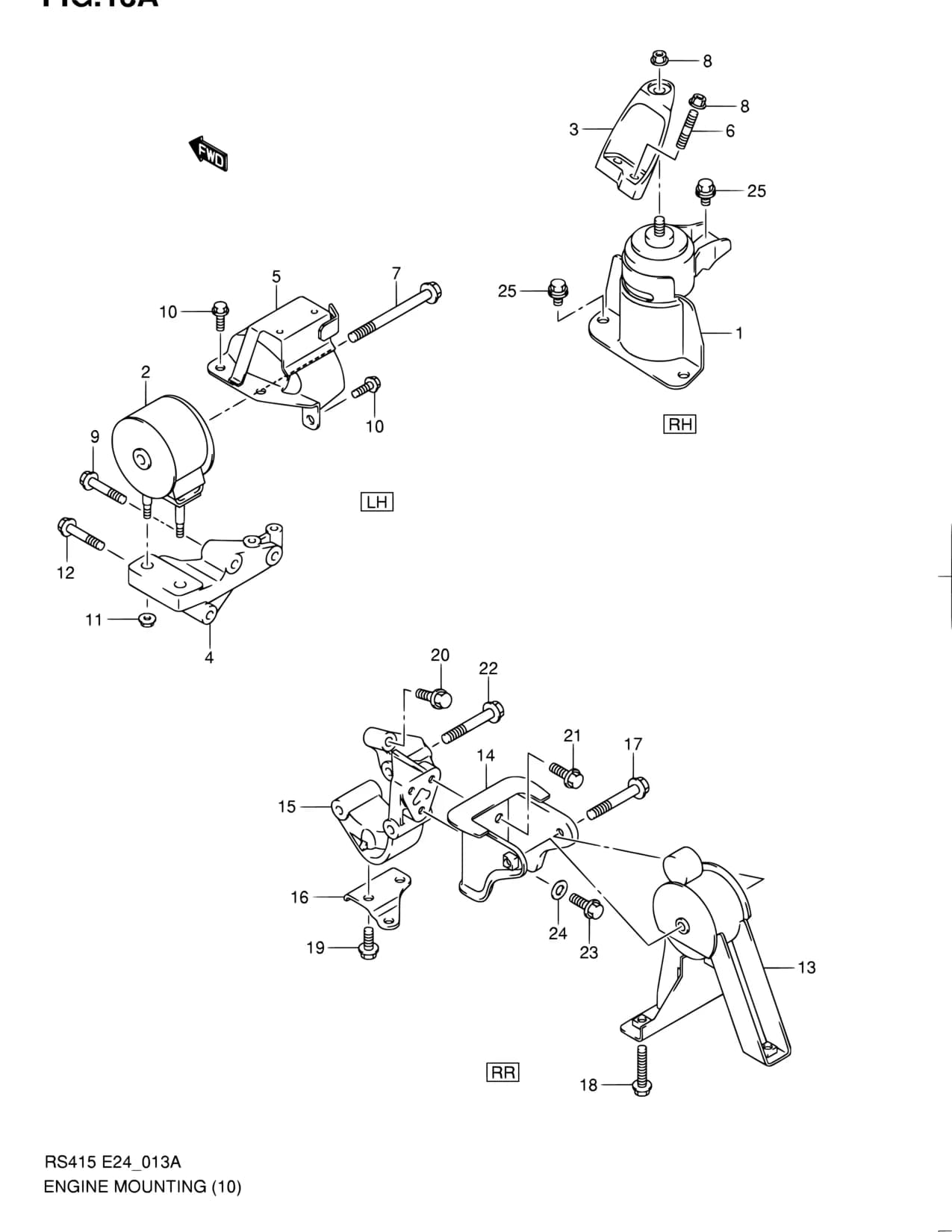 RS413 (E22,E30,E35,E96) — Engine › 13A - ENGINE MOUNTING (AT)