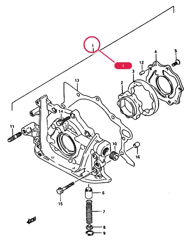 SE416 (Santana) — Lubrication › 17 - OIL PUMP