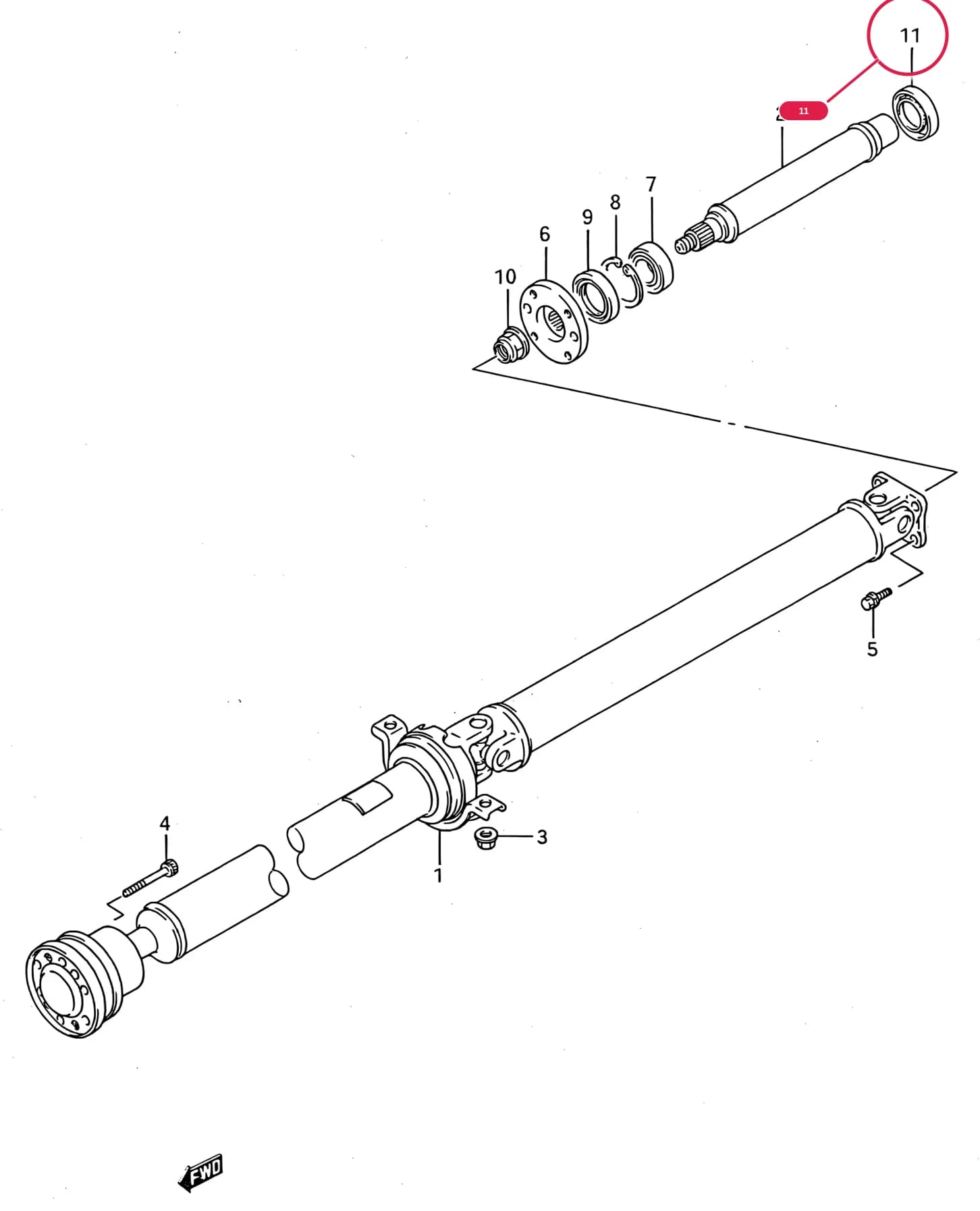 SF413 (E01) — Transmission › 99 - PROPELLER SHAFT (4WD)