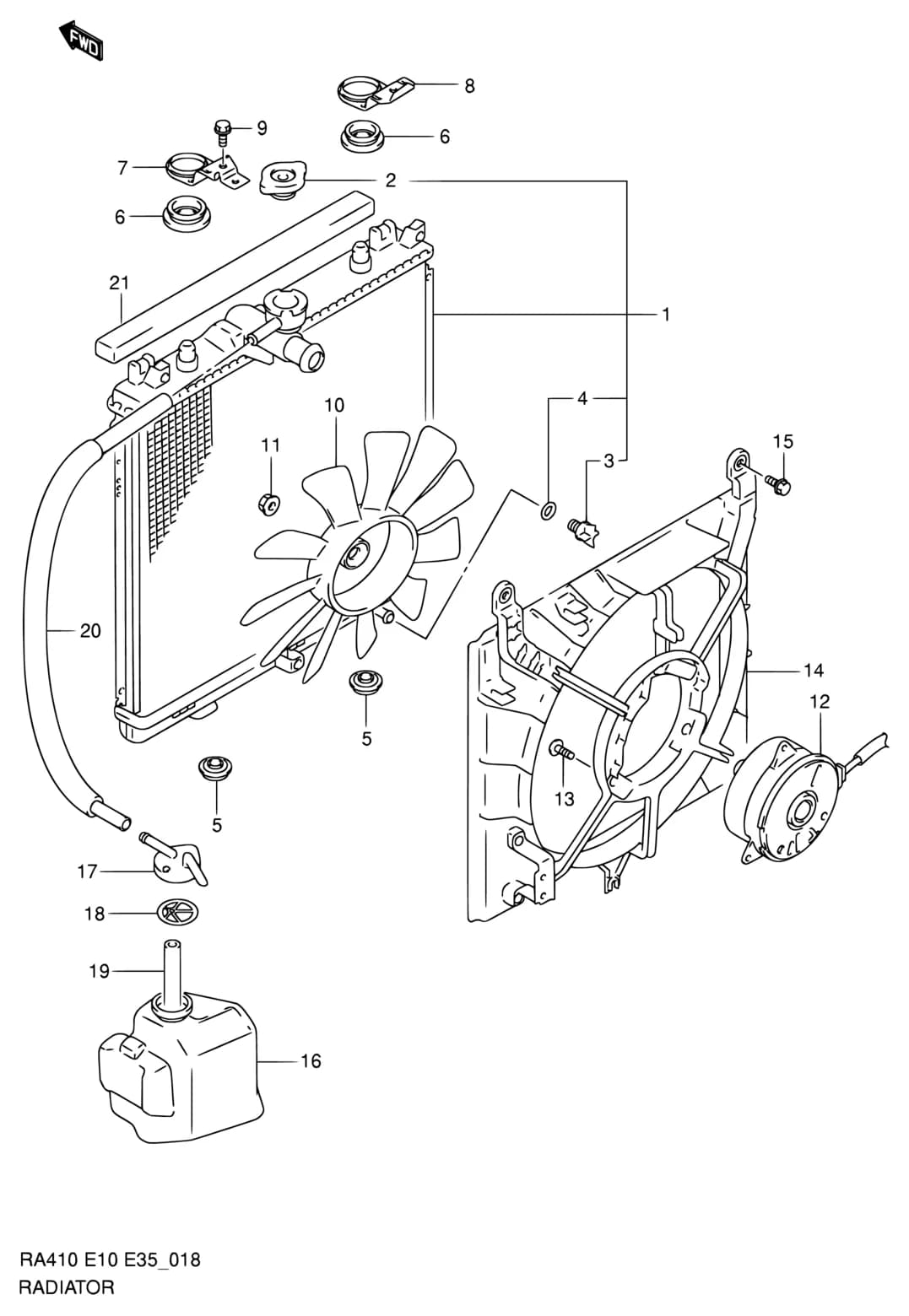 RA410 — Cooling › 18 - RADIATOR