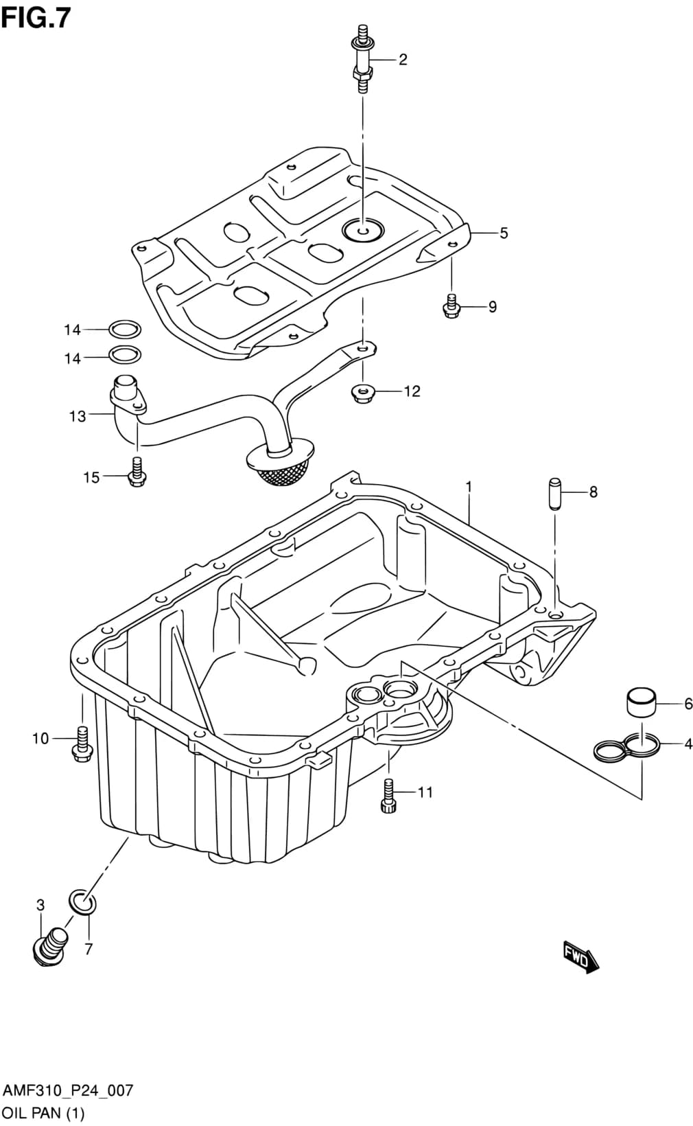 AMF310 (E10,E43,E85) — Engine › 7 - OIL PAN