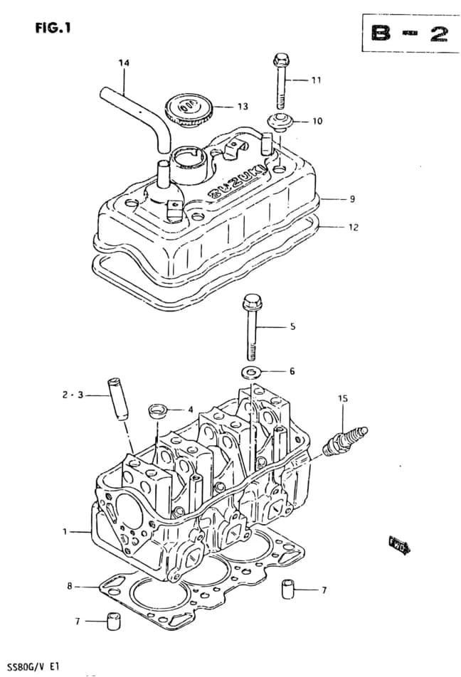 SS80-2 — Engine › 1 - CYLINDER HEAD