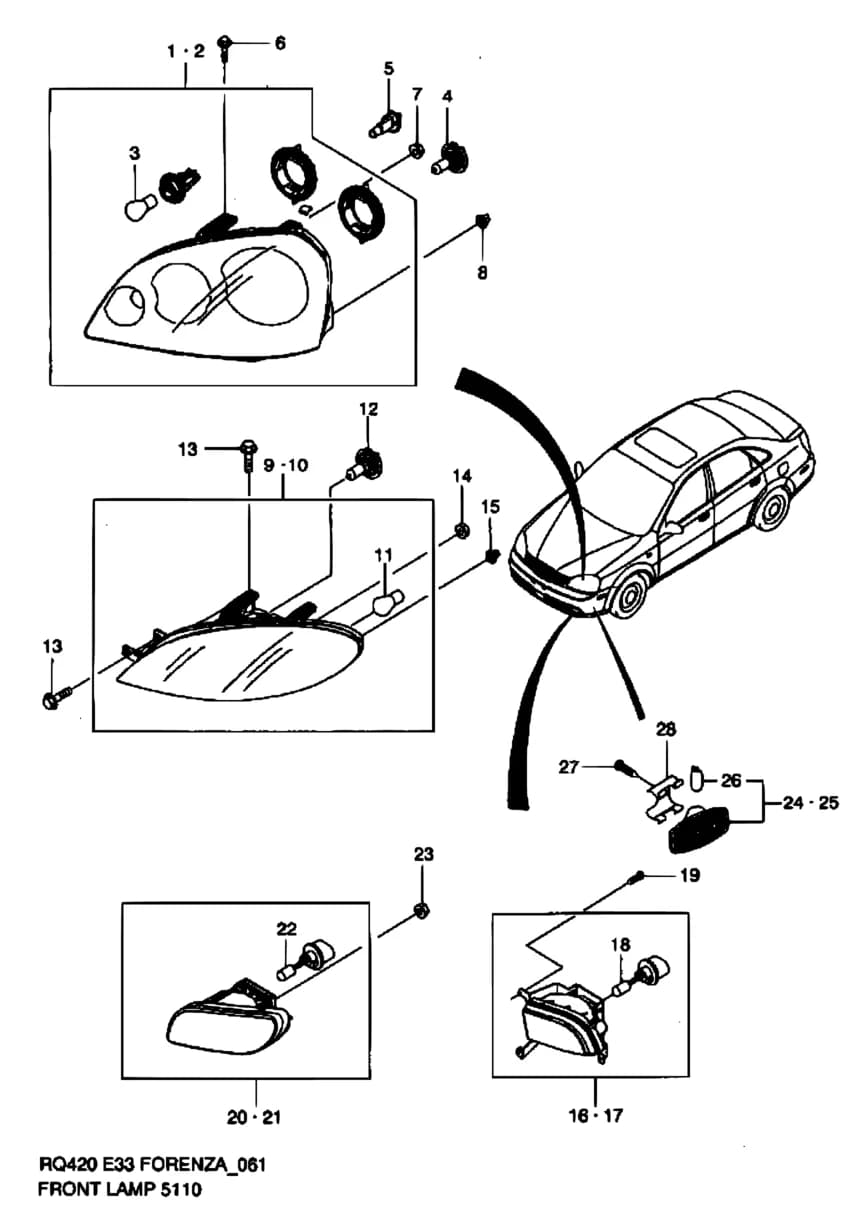 4DR,WAGON:W/FOG LAMP — RQ420 (MY 2005) — Electrical › 61 - FRONT LAMP