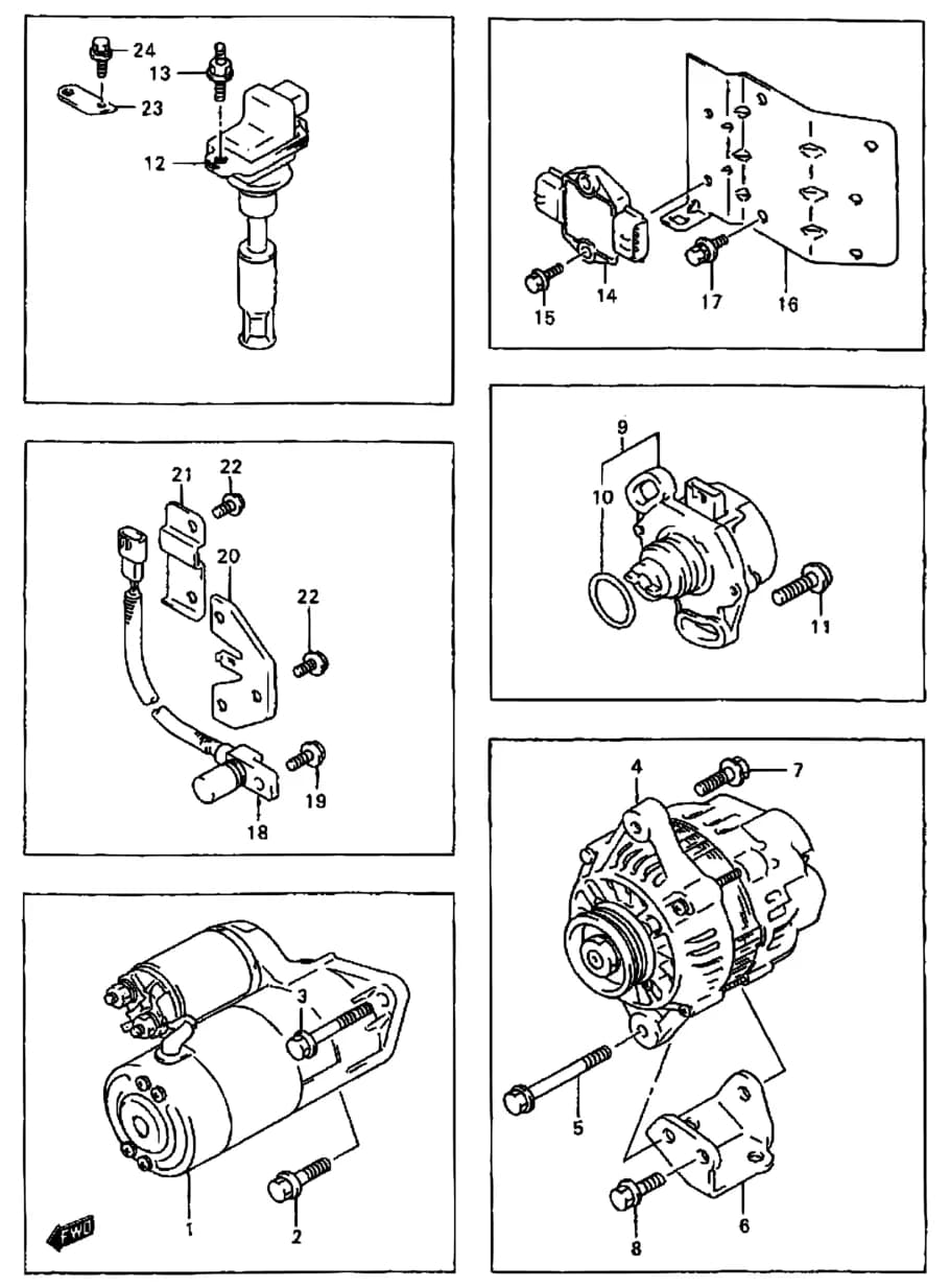 V:96, 97 MODEL — SV418 (MY 1997) — Engine Electrical › 100 - A ENGINE ELECTRICAL (SV418)