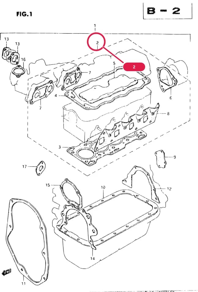 SK410-3 (E01) — Engine › 1 - ENGINE GASKET SET