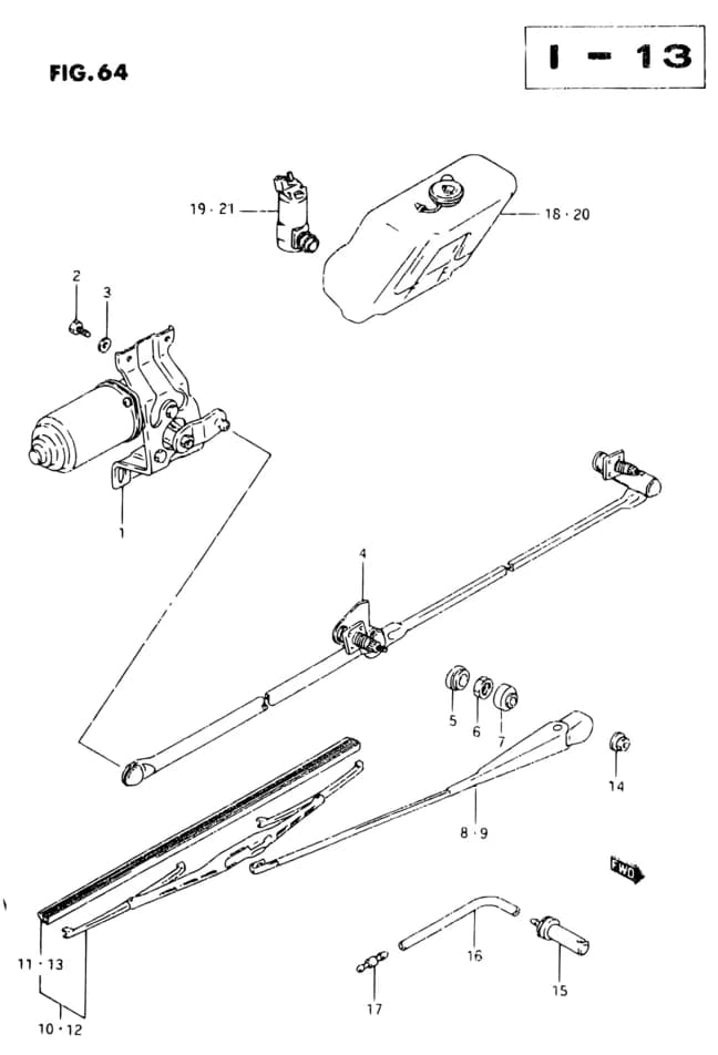 T/K,V:LHD,<-38340-65C00 — SK410-3 (E01) — Electrical › 64 - FRONT WINDOW WIPER