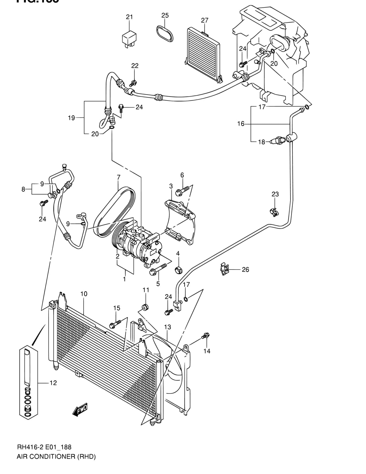 RH413-2 — Air Conditioning › 188 - AIR CONDITIONER (RHD)
