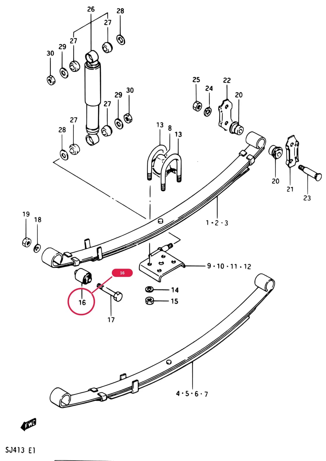 SJ413 (E01) — Suspension › 73 - REAR SUSPENSION