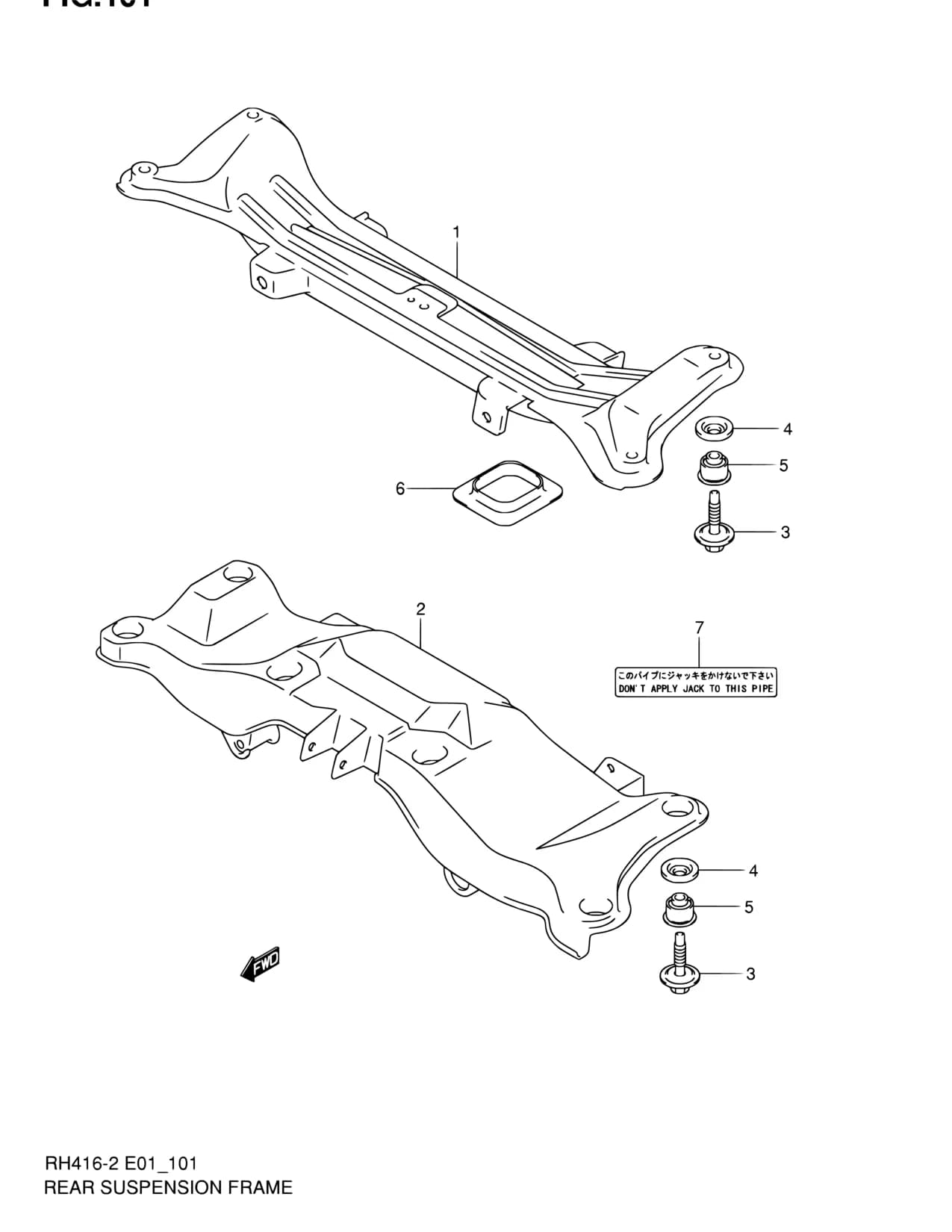 RH413-2 — Suspension › 101 - REAR SUSPENSION FRAME