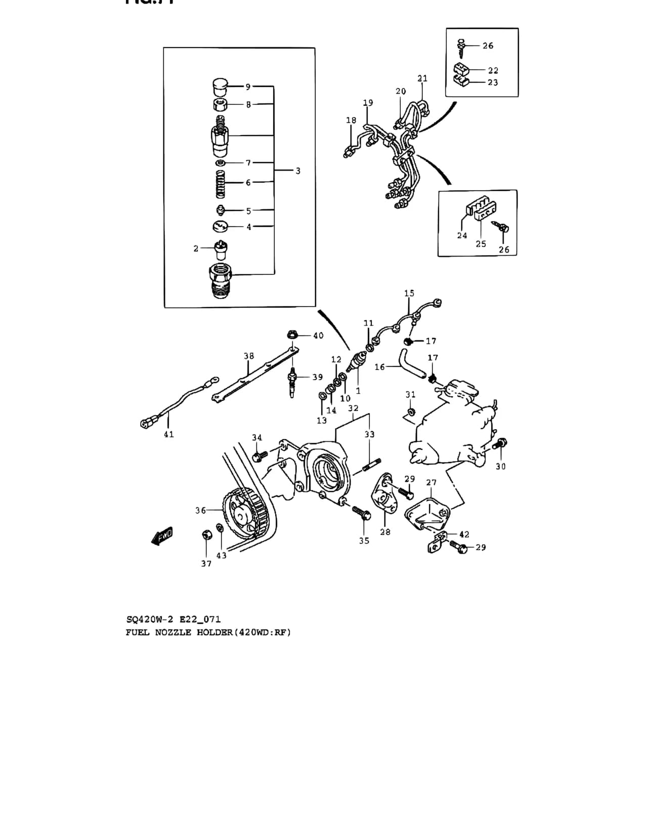 SQ420WD-2 — Engine › 71 - FUEL NOZZLE HOLDER (SQ420WD:RF)