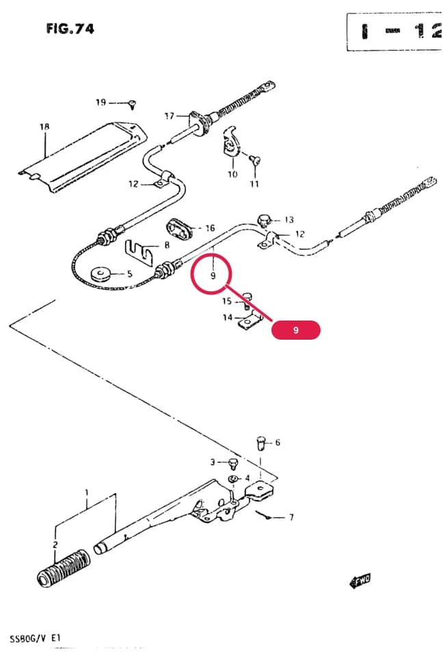 SS80-2 — Brake › 74 - PARKING BRAKE