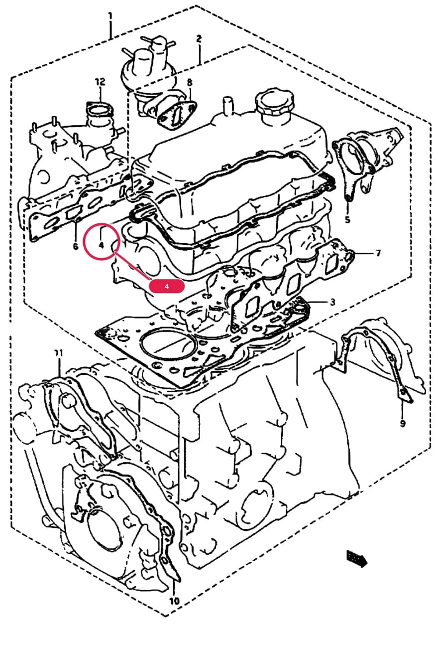 SA310 (E01) — Engine › 1 - ENGINE GASKET SET