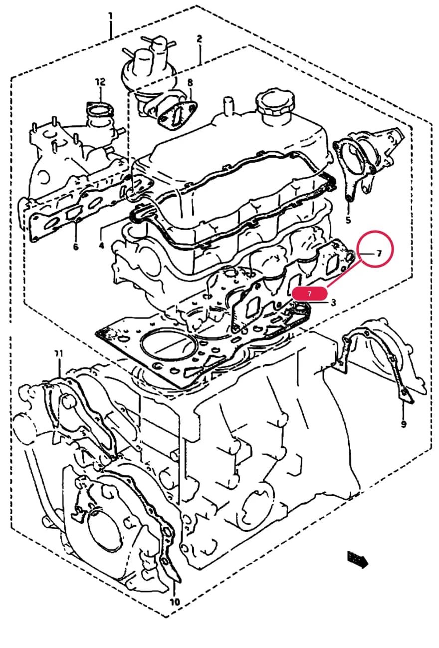 SA310 (E01) — Engine › 1 - ENGINE GASKET SET