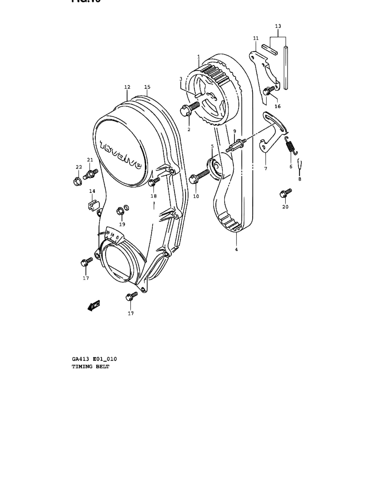 GA413 — Engine › 10 - TIMING BELT
