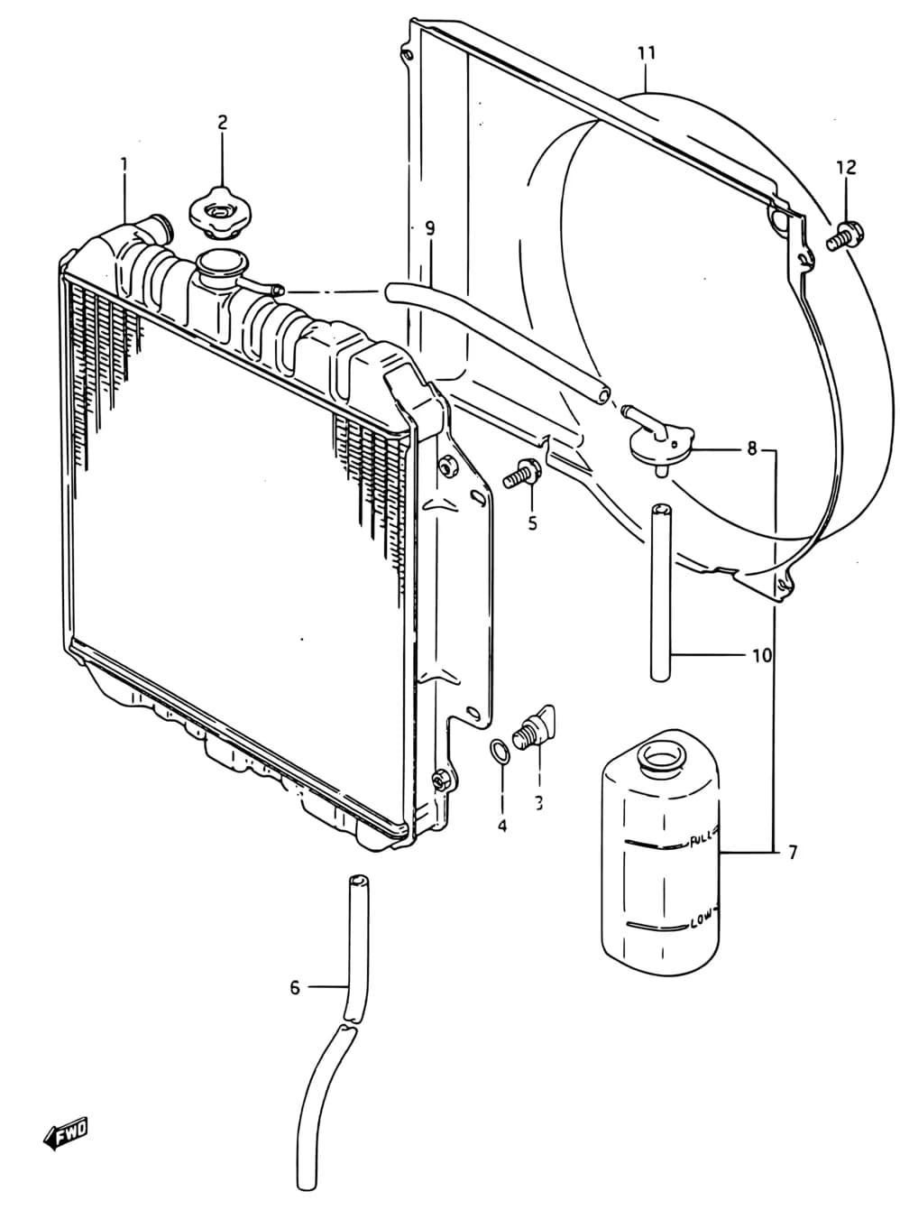 SJ413 (Santana) (E01) — Cooling › 20 - RADIATOR