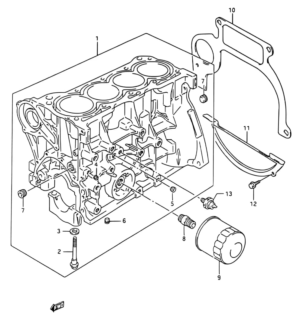 SJ413 (Santana) (E01) — Engine › 3 - CYLINDER BLOCK