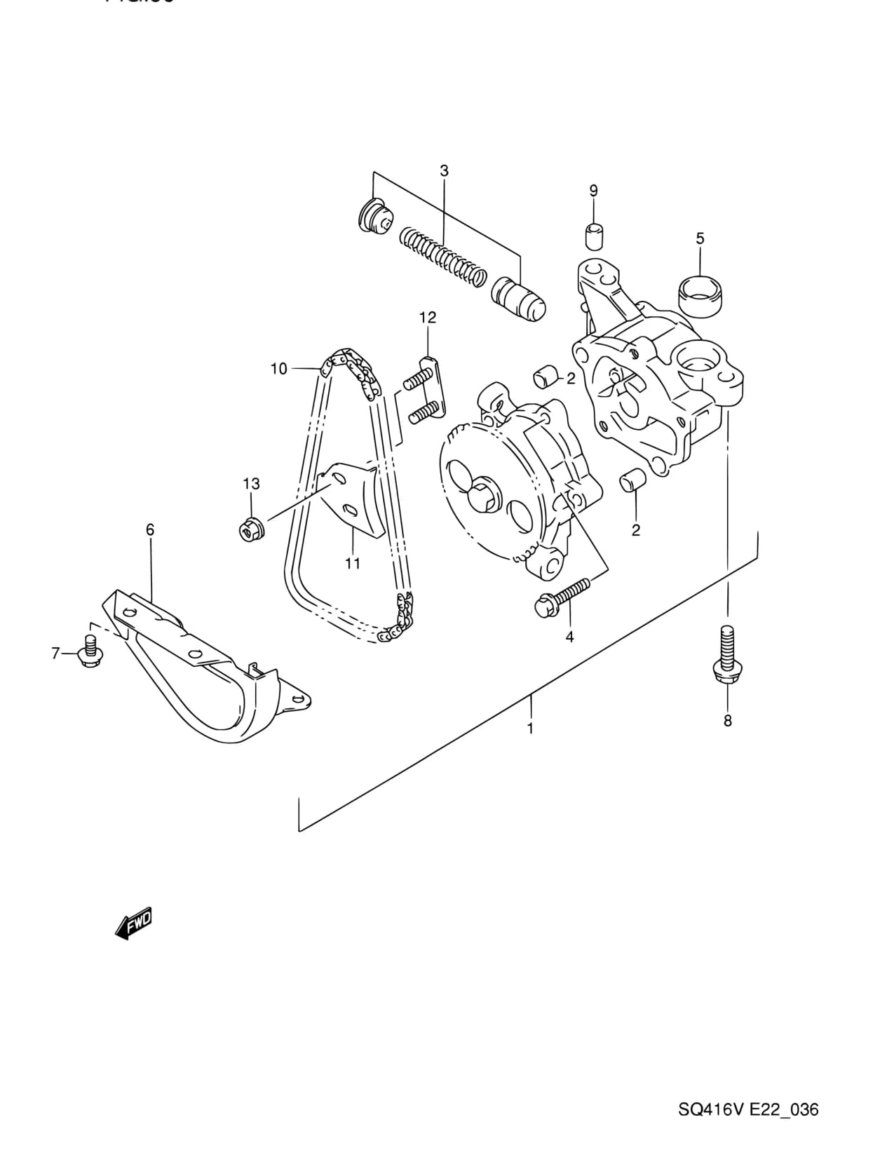 ->16100-65D00 USED WITH 16114-85FA2 — SQ420V — Lubrication › 36 - OIL PUMP (SQ420V)