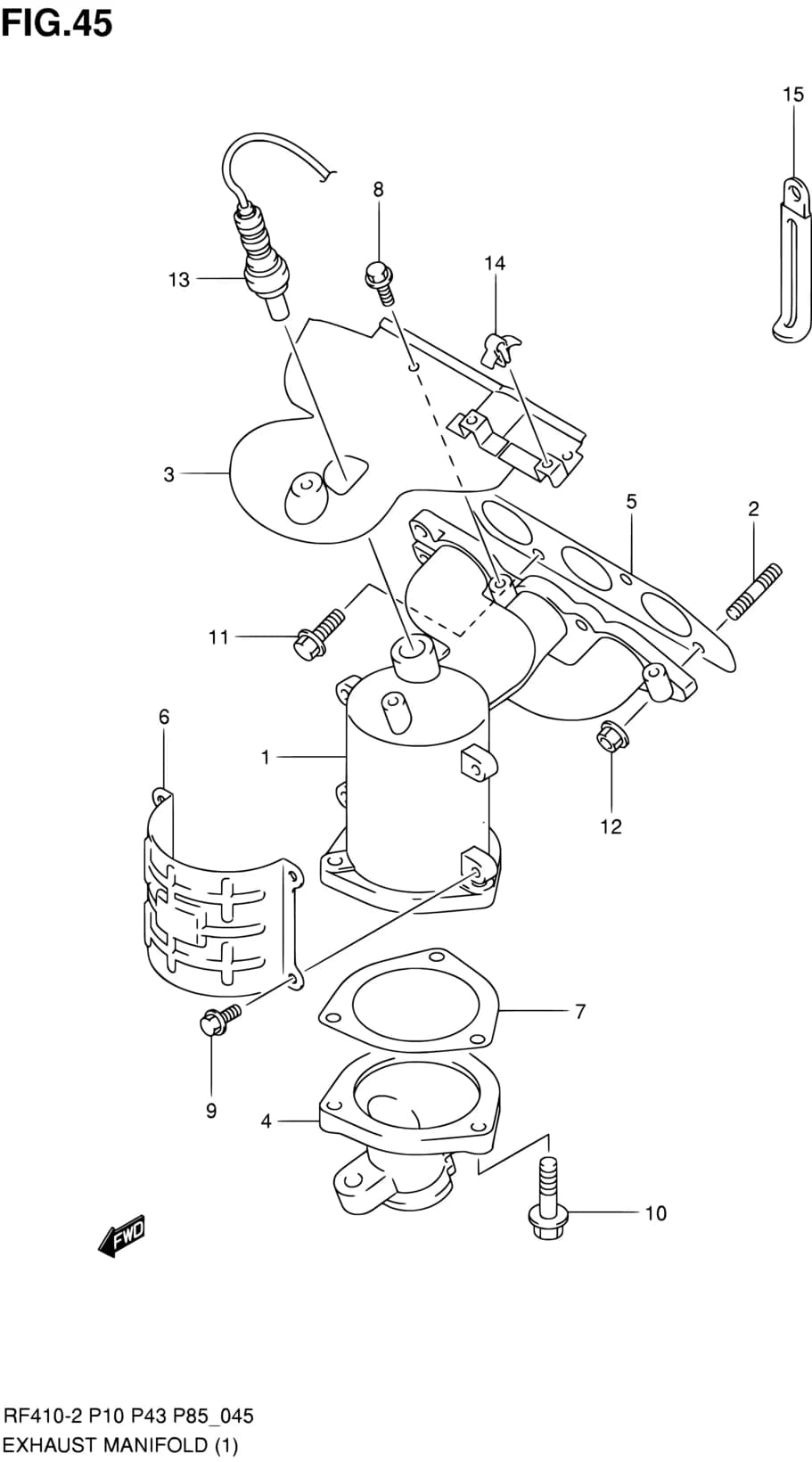 RF308-2 — Exhaust › 45 - EXHAUST MANIFOLD (RF308)