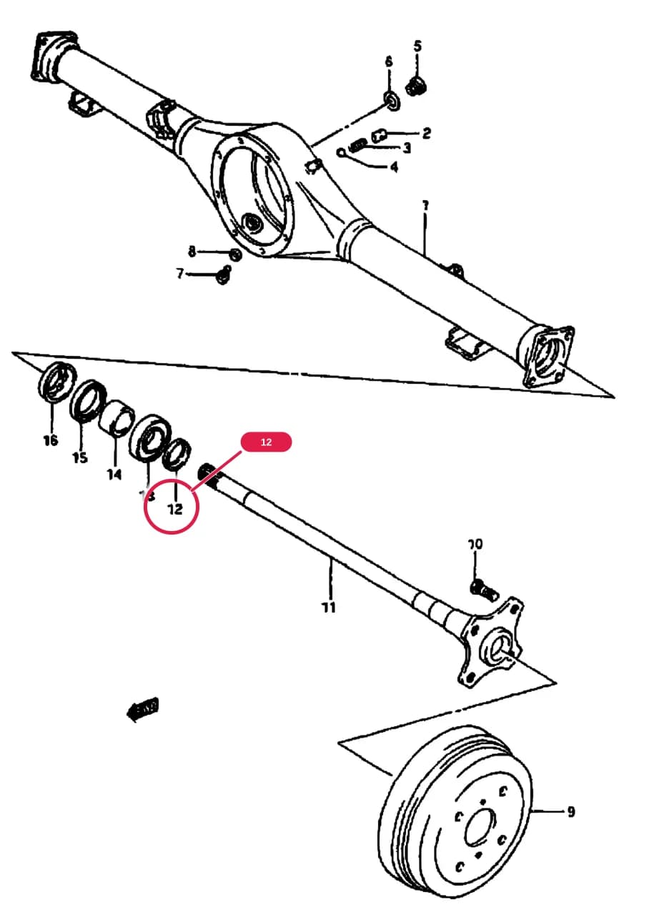 SK410-4 — Suspension › 64 - REAR AXLE