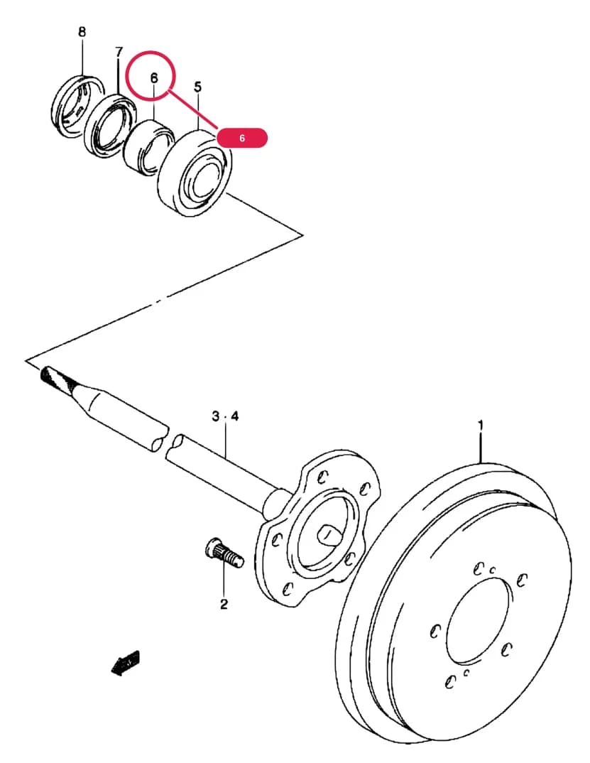 C,V:N/ABS — SN413Q (SANTANA) — Suspension › 115 - REAR AXLE