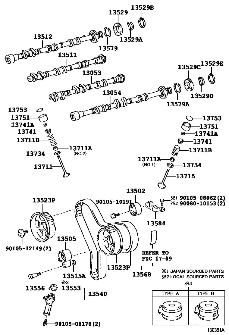 CAMRY          (JPP) 281460 — MCV20L-AEPDKK › 13-02 CAMSHAFT & VALVE