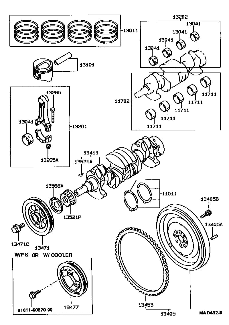 TERCEL 141440 — EL42L-AEMREK › 13-01 CRANKSHAFT & PISTON