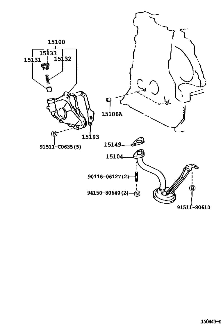 AURIS/COROLLA  (JPP) 165510 — ZZE150L-AHMDKW › 15-01 ENGINE OIL PUMP