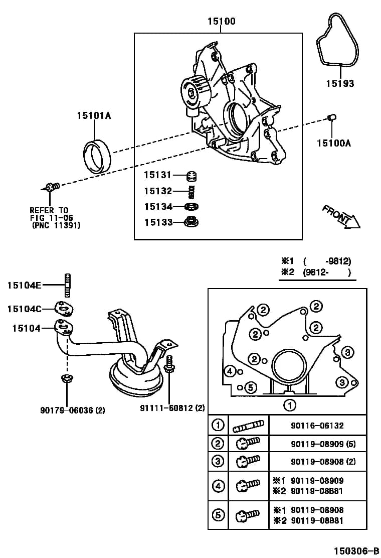 AVENSIS 273540 — CT220L-AEMNTW › 15-01 ENGINE OIL PUMP