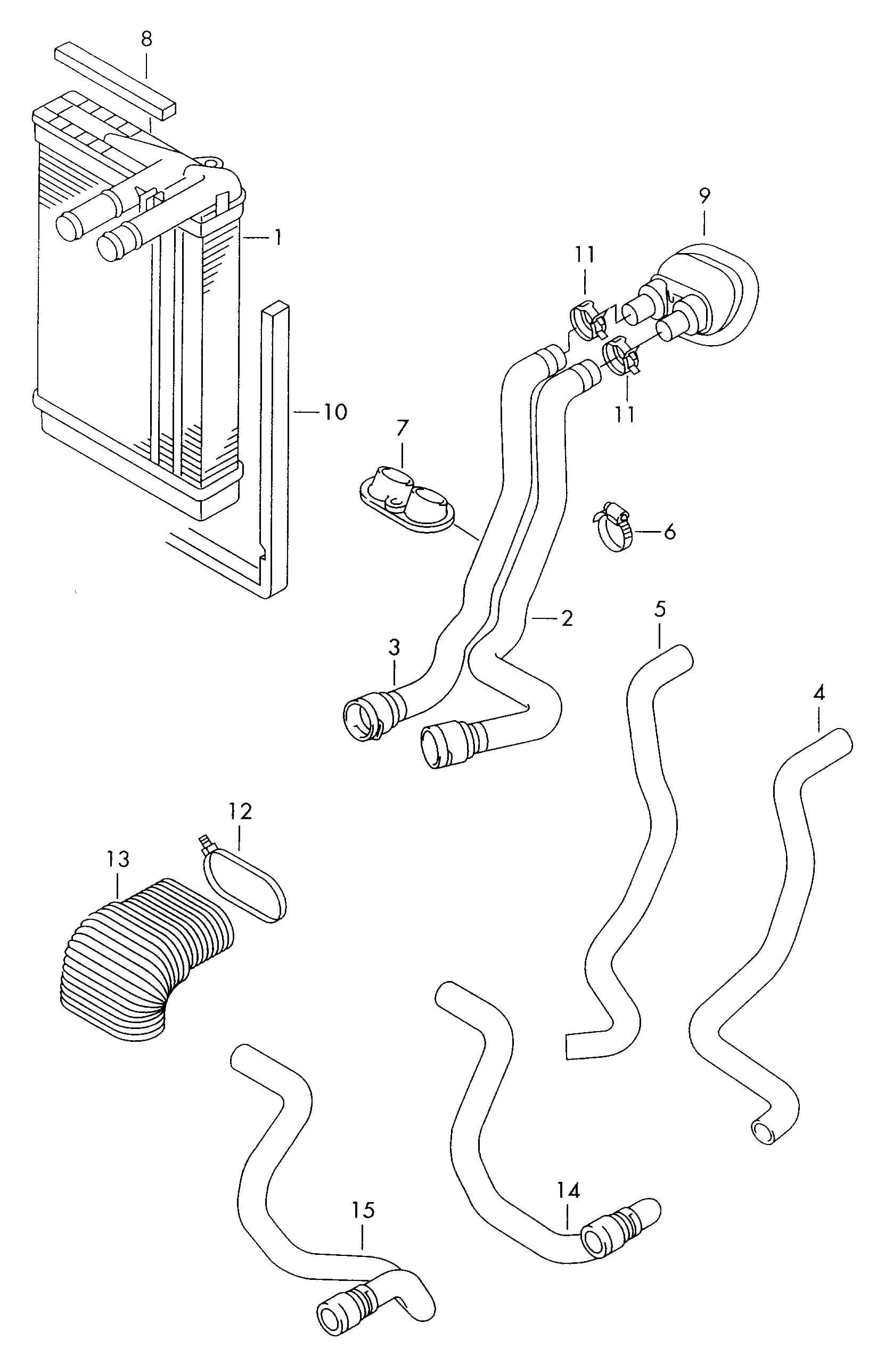 coolant hose(heat exchanger>coolant p.)D             >> -    MJ 1999* — 1999 — Body › 81960