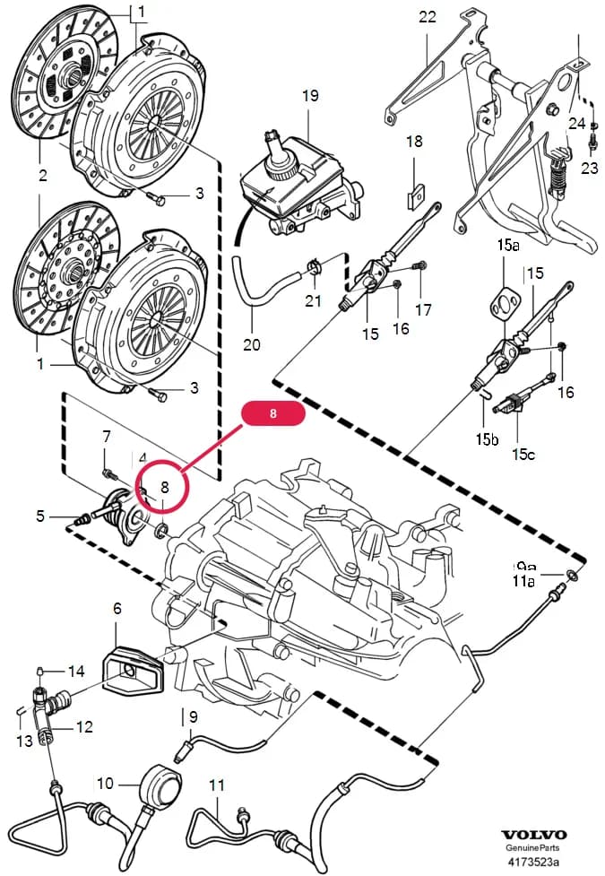 O.DIA 41 mm — 41 Clutch — Subgroups of category: "Clutch" › clutch Clutch control 2WD TURBO L.H.D S70 CH 460000-, V70 CH 395002-, C70 1998- , B5234T9, M56