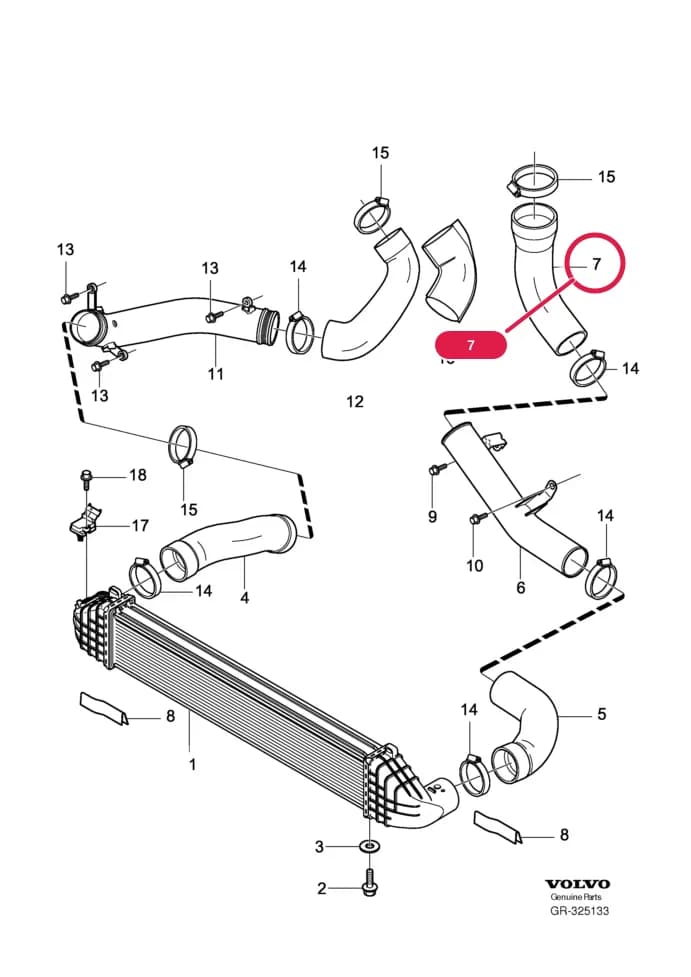 26 Cooling system — 265 charge air cooler with connection › intercooler    , B6304T4