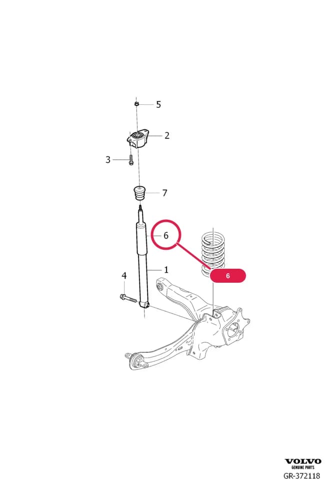76 Shock absorbers, anti-roll and bar levelling — 761 shock absorber › Shock absorbers Rear