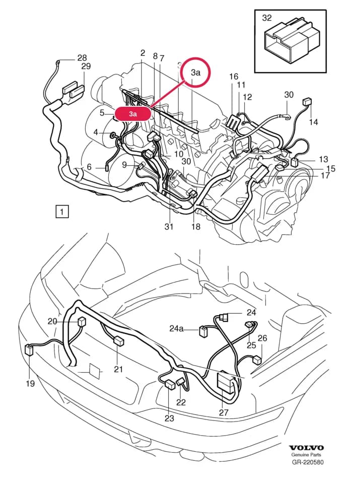37 Cables and fuses — Subgroups of category: "Cables and fuses" › Cable harness engine related parts  DSL